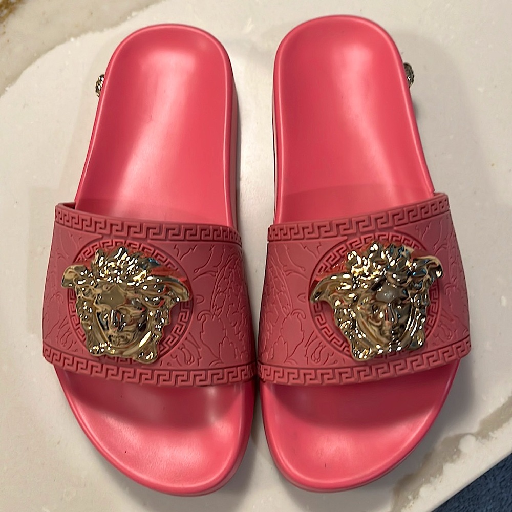 Versace Hot Pink Sandals 💕 Pool Slides